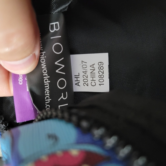 Disney Stitch Mini Backpack Bioworld Blue Handbag Purse 11"x9" Small LILO and - Picture 11 of 14